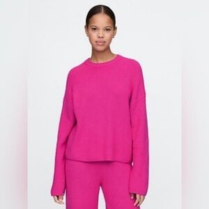 Gap Textured Oversized Slouchy Cashsoft Shaker-Stitch Crewneck Sweater M NWOT